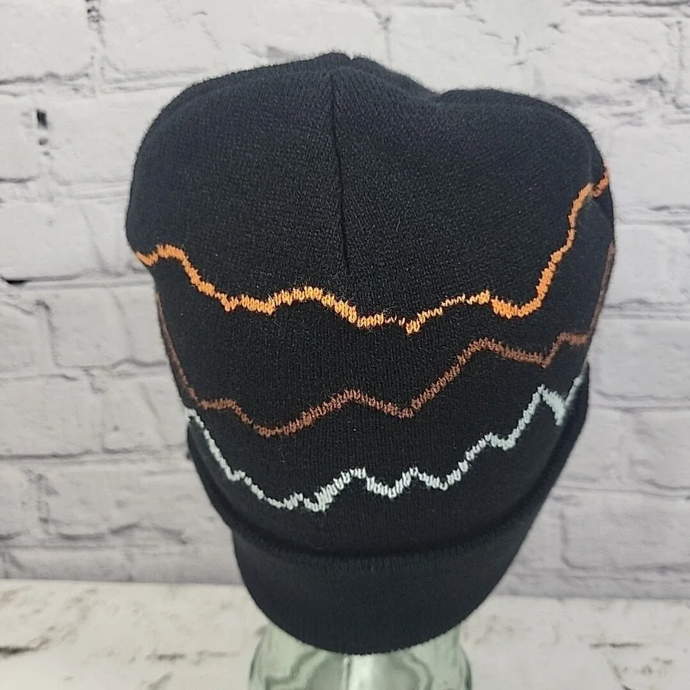 Fuel Good Trail Butter Beanie Hat Cap‎ Black with Print Unisex Winter
